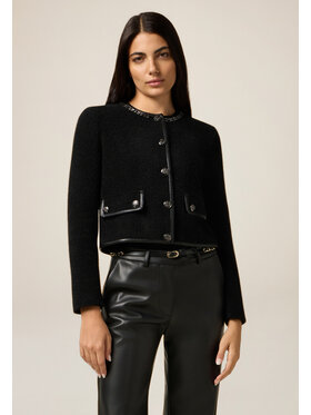 Oltre Oltre Giacca di transizione R171R002236N033 Nero Boxy Fit