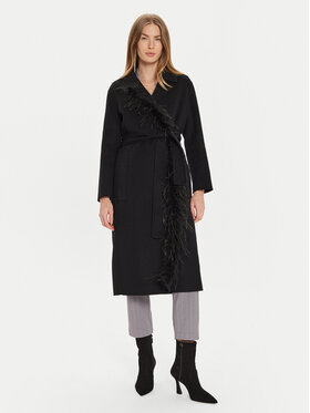 TWINSET TWINSET Wollmantel 242TP2065 Schwarz Regular Fit