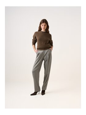 La Mania La Mania Sweter MELLOW Brązowy Classic Fit