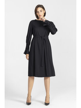 Deni Cler Milano Deni Cler Milano Sukienka elegancka W-DC-3451-E5-C8-90-1 Czarny Regular Fit