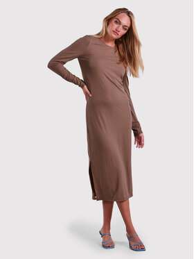 Pieces Pieces Ikdienas kleita Kylie 17126214 Brūns Slim Fit