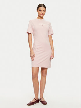 Tommy Hilfiger Tommy Hilfiger Kleid für den Alltag WW0WW43830 Rosa Regular Fit