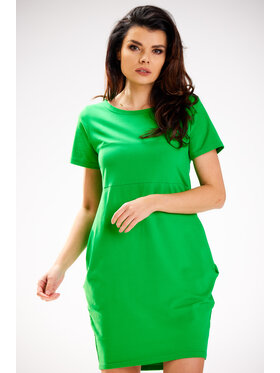 Infinite You Infinite You Sukienka letnia M291 Zielony Basic Fit