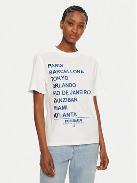 Patrizia Pepe Patrizia Pepe Tricou 8M1687/J261-W103 Alb Regular Fit
