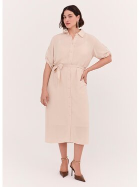 Fiorella Rubino Fiorella Rubino Sukienka koktajlowa 7040T001801N002 Kremowy Regular Fit