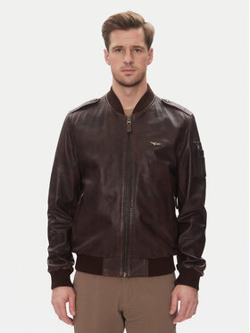 Aeronautica Militare Aeronautica Militare Bőrkabát 251PN5044PL266 Barna Regular Fit