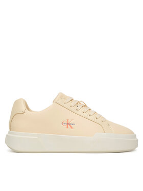 Calvin Klein Calvin Klein Sneakersy Chunky Cupsole Laceup Lth Ml YW0YW01947 Krémová