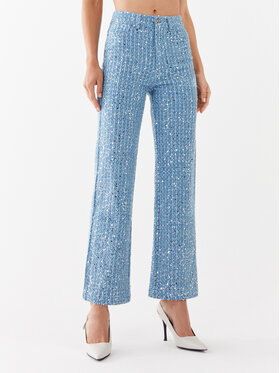 ROTATE ROTATE Traperice Embellished Denim 1000631602 Plava Straight Fit