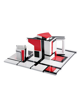 Ćmielów Design Studio Ćmielów Design Studio Zestaw do herbaty Qubus I Czerwony