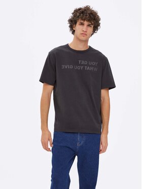 Americanos Americanos T-Shirt Unisex Fargo Μαύρο Relaxed Fir