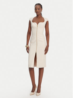 Elisabetta Franchi Elisabetta Franchi Rochie cocktail AB-900-61E2-V430 Écru Regular Fit