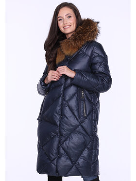 Perso Perso Kurtka damska BLH220039FXR Granatowy Regular Fit