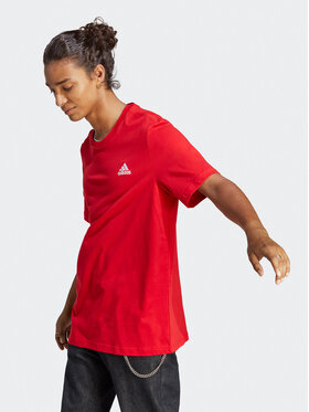 adidas adidas T-Shirt Essentials Single Jersey Embroidered Small Logo T-Shirt IC9290 Czerwony Regular Fit
