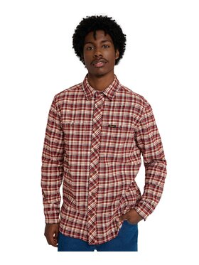 Wrangler Wrangler Koszula 112378523 Czerwony Regular Fit