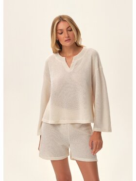 Esotiq Esotiq Piżama 42098 Biały Regular Fit