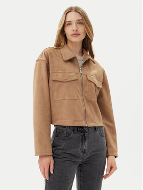ONLY ONLY Яке от имитация на кожа Stina 15351260 Кафяв Regular Fit