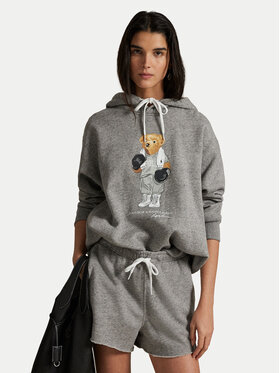 Polo Ralph Lauren Polo Ralph Lauren Džemperis ar kapuci 211971713001 Pelēks Relaxed Fit