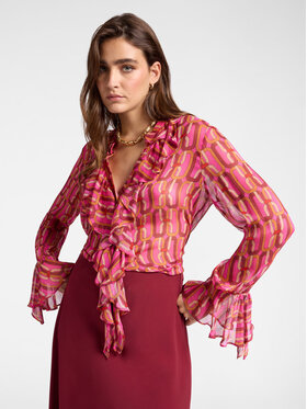 Elena Mirò Elena Mirò Camicia 5141P000196N001 Rosa Regular Fit