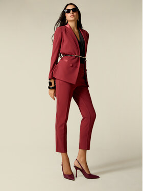 Oltre Oltre Pantaloni di tessuto P273J202580N036 Bordeaux Skin Fit