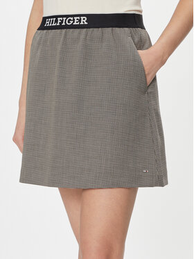 Tommy Hilfiger Tommy Hilfiger Mini sukně WW0WW40515 Šedá Regular Fit