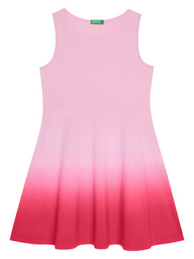 United Colors Of Benetton United Colors Of Benetton Sukienka letnia 3NPDCV011 Różowy Regular Fit