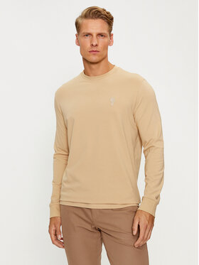 KARL LAGERFELD KARL LAGERFELD Marškinėliai ilgomis rankovėmis 755028 534221 Smėlio Regular Fit