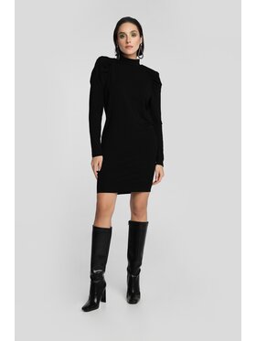 Madnezz House Madnezz Sukienka dzianinowa Valentina Czarny Classic Fit
