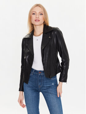Salsa Salsa Veste en cuir 127058 Noir Regular Fit