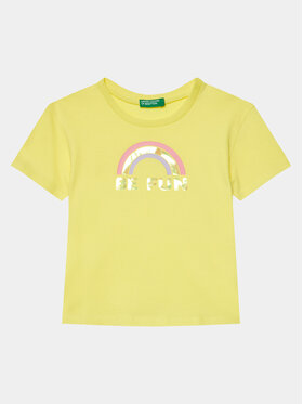 United Colors Of Benetton United Colors Of Benetton T-shirt 3096G10E5 Žuta Boxy Fit