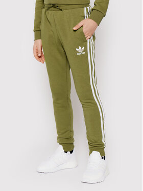 adidas adidas Spodnie dresowe 3-Stripes HD2048 Zielony Regular Fit