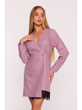 Made of Emotion Made of Emotion Sukienka wieczorowa M871 Brązowy Modern Slim Fit