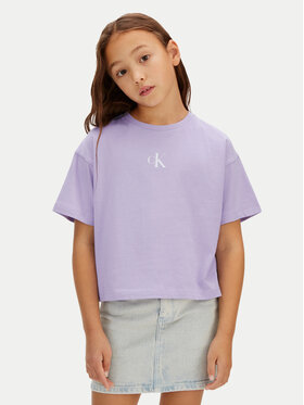 Calvin Klein Jeans Calvin Klein Jeans Majica LVCKSJA16G Vijolična Boxy Fit