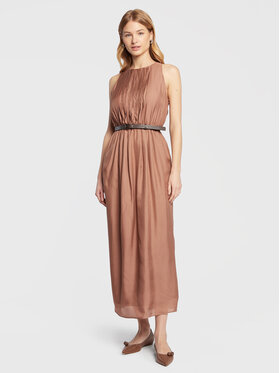 Fabiana Filippi Fabiana Filippi Vestito da giorno ABD222B741 Marrone Regular Fit