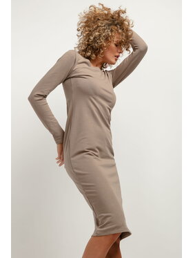 Tessita Tessita Sukienka codzienna T377 Brązowy Straight Fit