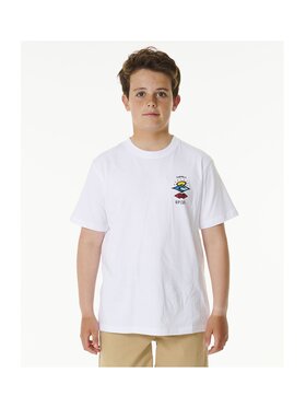 Rip Curl Rip Curl T-Shirt Search Icon Tee -Boy Biały Standard Fit