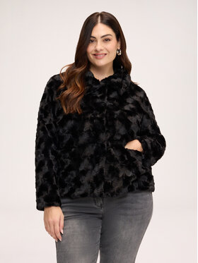 Fiorella Rubino Fiorella Rubino Płaszcz zimowy F020T001559N033 Czarny Boxy Fit