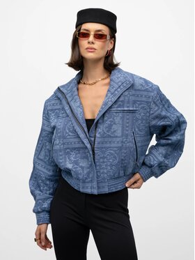 MANDRAGORA MANDRAGORA Bundy bomber Lara Modrá Slim Fit