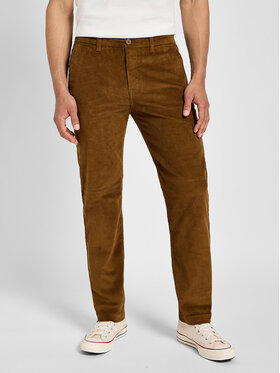 Lee Lee Chinosy REGULAR CHINO Brązowy Regular Fit