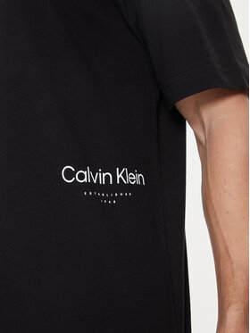 Calvin Klein Majica Off Placement K10K113102 Črna Regular Fit