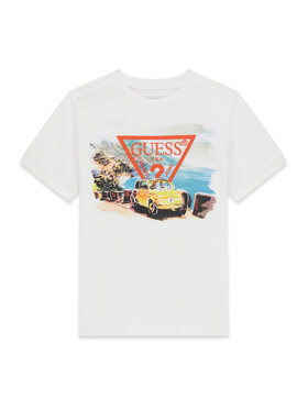 Guess Guess T-Shirt L6GI08 K8HM4 Biały Regular Fit