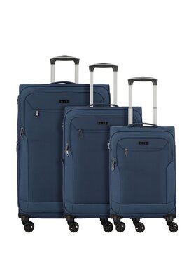 D&N D&N Komplet walizek 180799 Błękitny