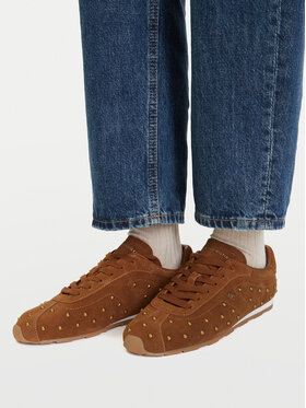 Tommy Hilfiger Tommy Hilfiger Sneakersy Th Bella Low Profile Studs FW0FW09882 Brązowy