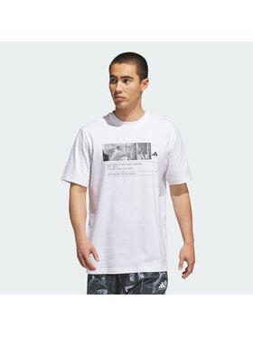 adidas adidas Koszulka techniczna 150973 Biały Loose Fit