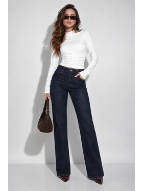 LilaLou LilaLou Jeansy Flare Niebieski Straight Leg