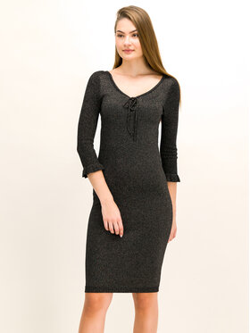 TWINSET TWINSET Trikotažinė suknelė 192TT3202 Juoda Slim Fit