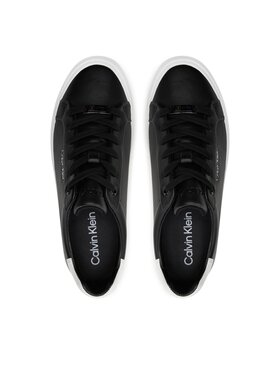 Calvin Klein Superge Vulcanized Lace Up Lth HW0HW02037 Črna