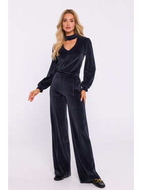 Made of Emotion Made of Emotion Kuloty M830 Czarne rodowanie Wide Leg