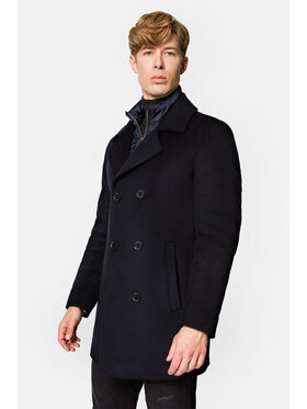 Lancerto Lancerto Płaszcz wełniany Rustberga KU054222000002 Granatowy Regular Fit