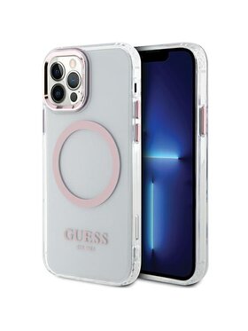 Guess Guess Etui na telefon iPhone 12/12 Pro Różowy