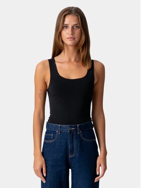 TeeShoppen TeeShoppen Top 'Basic Collection' Czarny Slim Fit